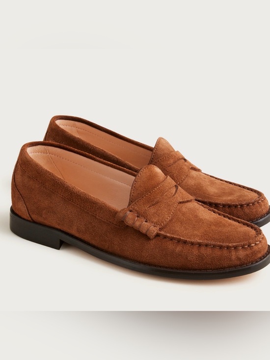 J. Crew Shoes - J. Crew Classic  penny loafer Brun suede retails for $250 s8.5
